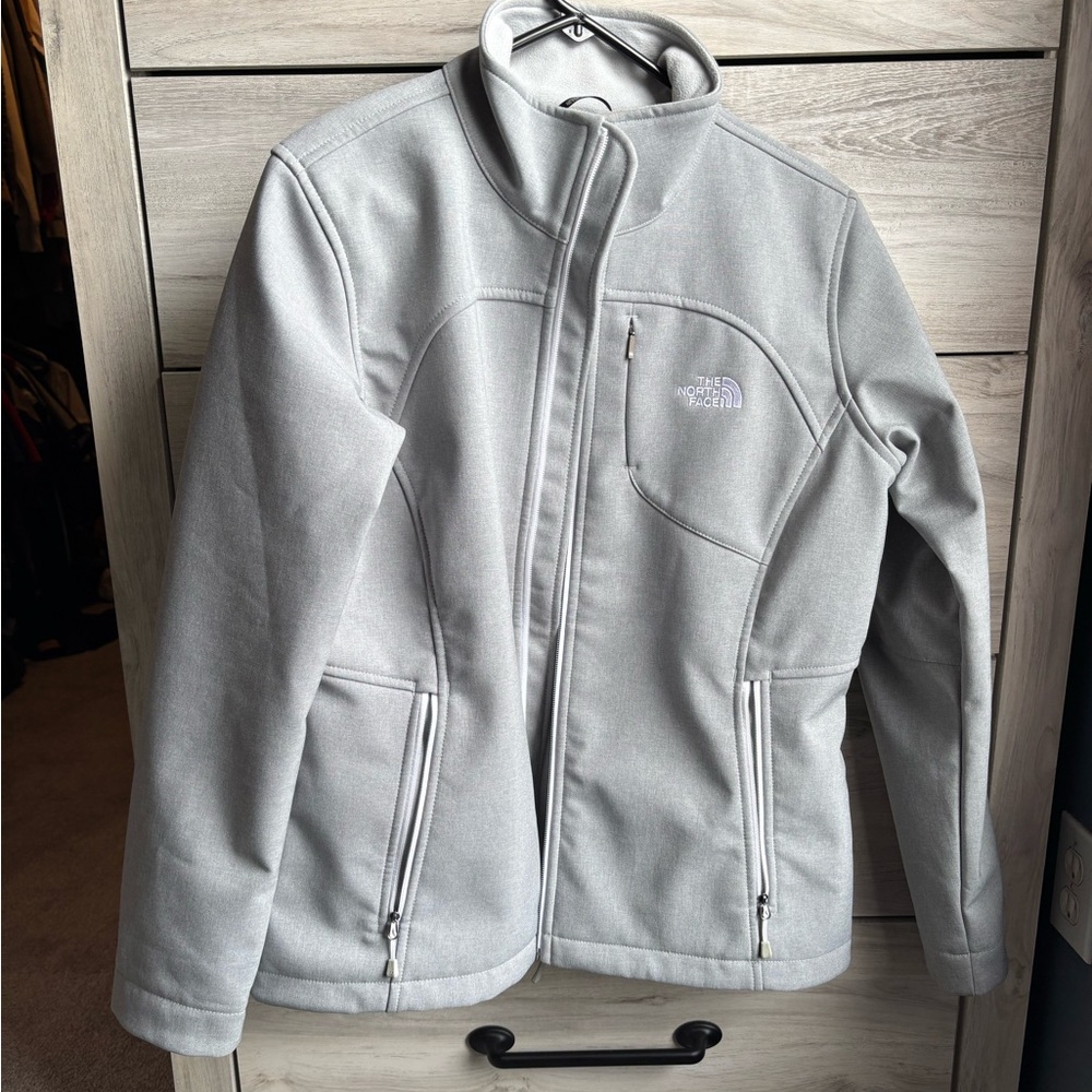 North face gray thermal jacket